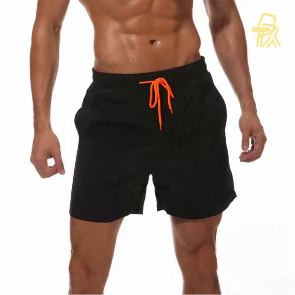 Classic - Color Men's Swim Shorts with Contrast Drawstring